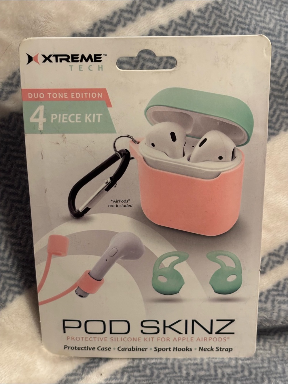 Pod Skinz Duo Tone Protective Silicone Case - Pink & Mint